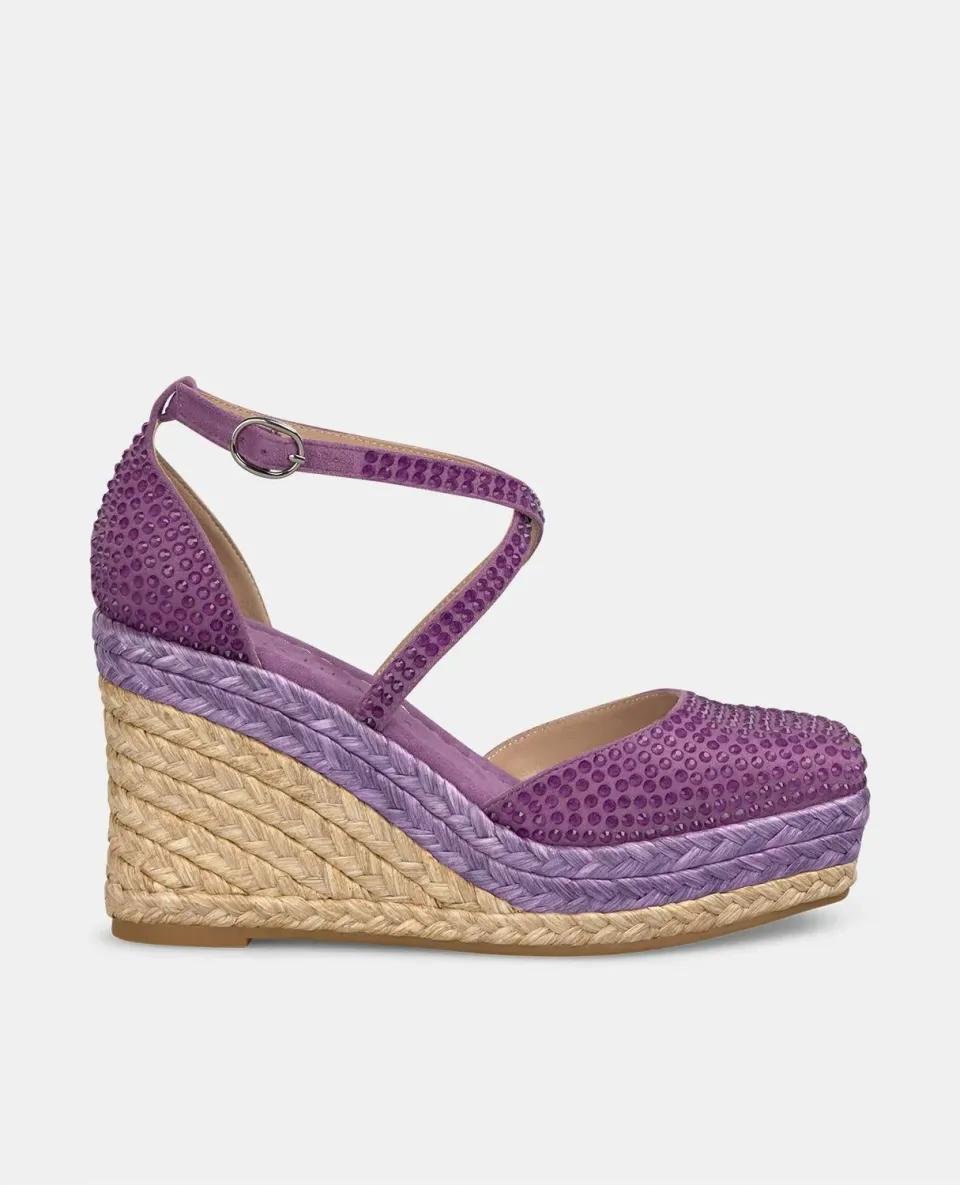 Alma en Pena V2551118 compensées 9 cm violet strass