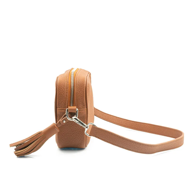Bégum Paris Adèle sac bandoulière cuir gold grainé