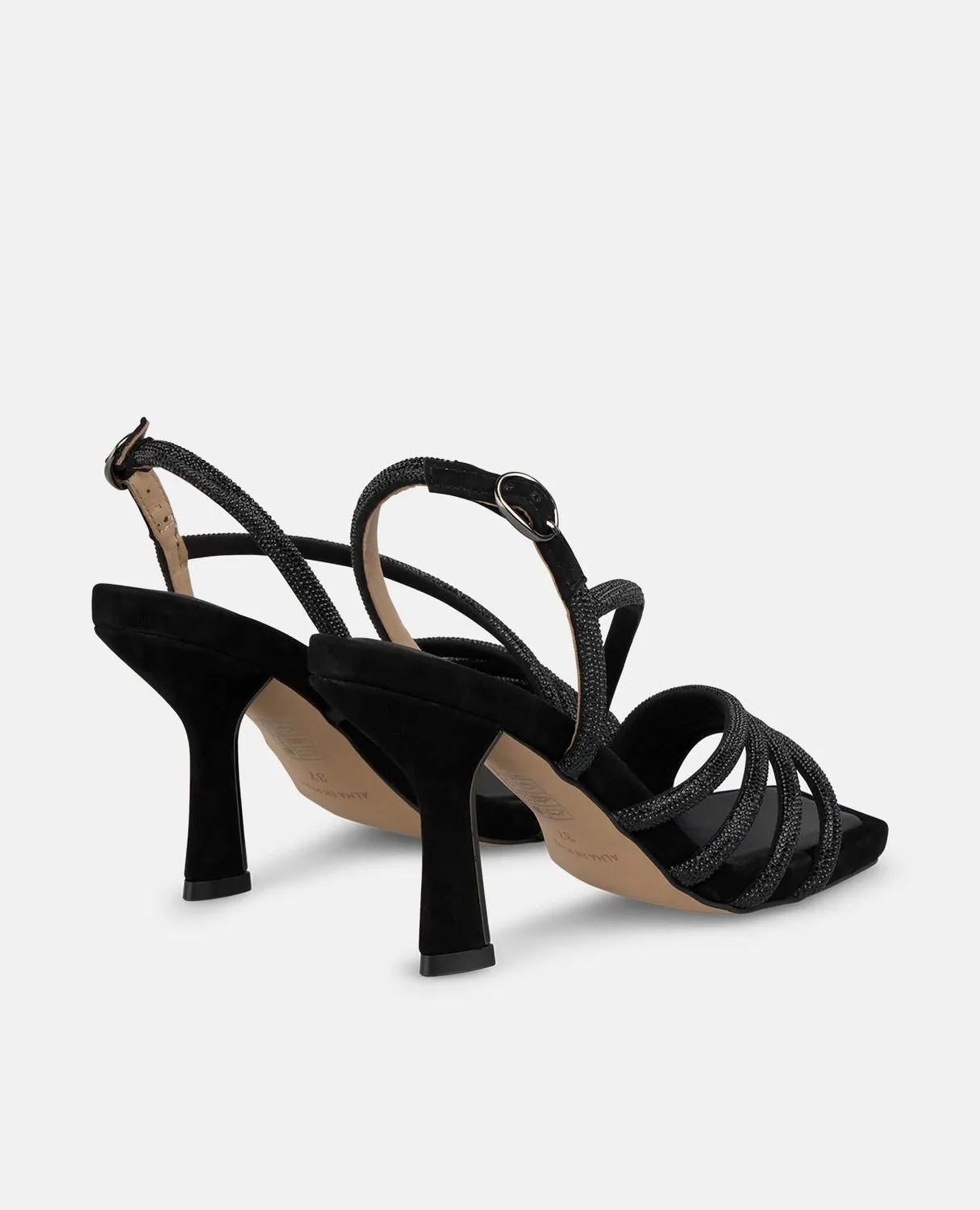 Alma en Pena I250082 sandales noir strass talon 9 cm