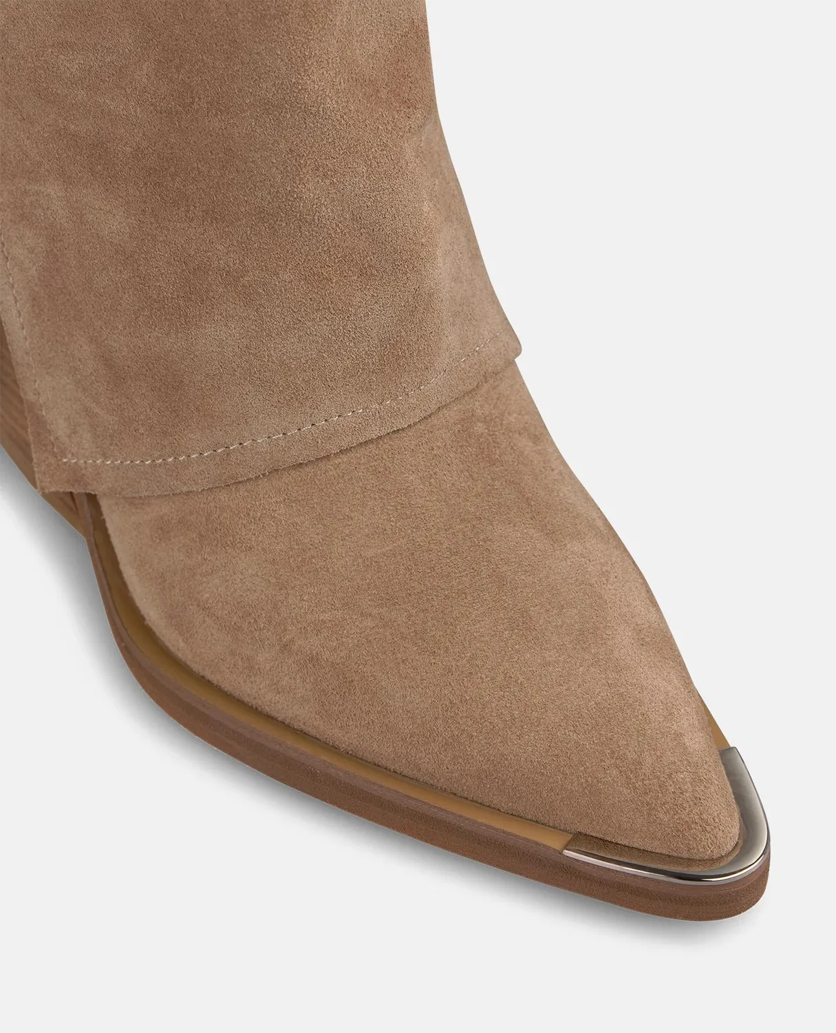 Alma en Pena I260726 bottes cowboy daim vison 8 cm