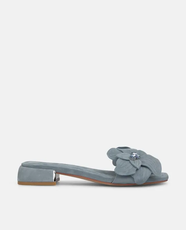 Alma en Pena V268703 sandales bleues fleur cuir