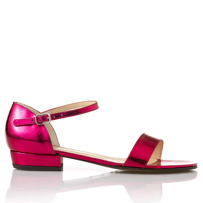 Bégum Paris Kanouga sandales lamé rose talon 1,5 cm