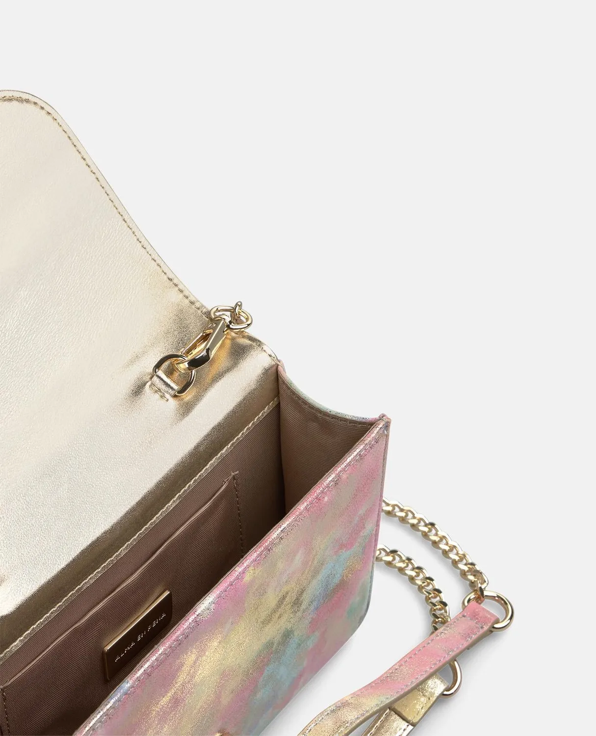 Alma en Pena V25BG5041 sac bandoulière rose cuir bijou