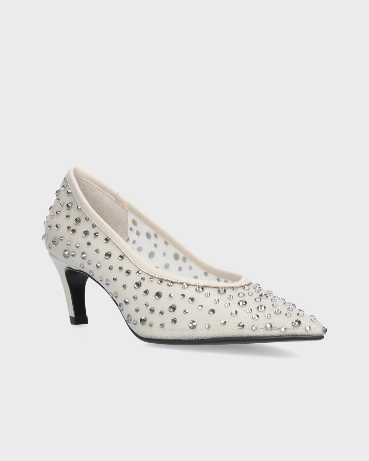 Lola Cruz Sisí 55 escarpins écru talon 5,5 cm