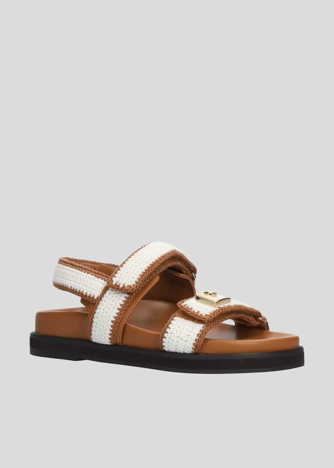 Lola Cruz Lola sandales plates cuir marron