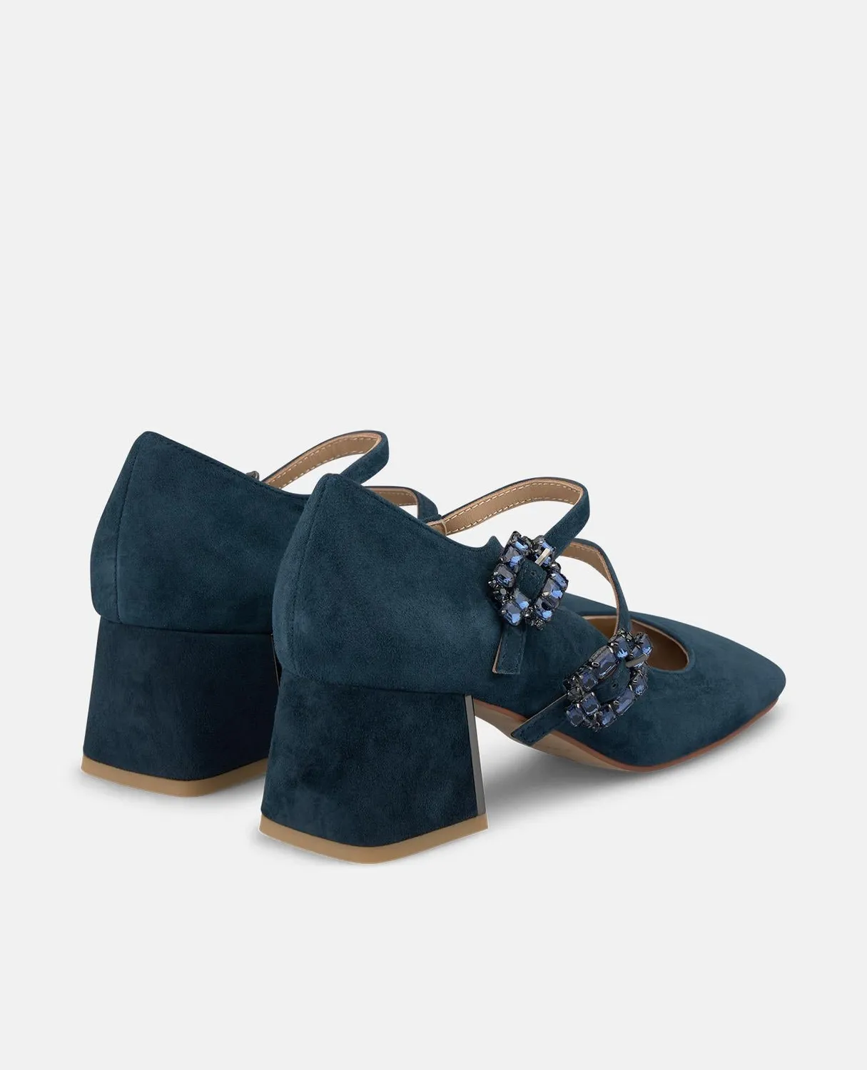 Alma en Pena I250325 escarpins bleu marine daim talon 6 cm