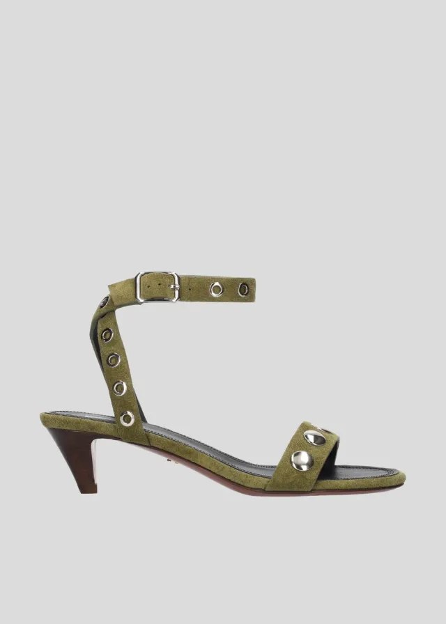 Lola Cruz Maïna Sandal 45 sandales à talons kaki petit talon