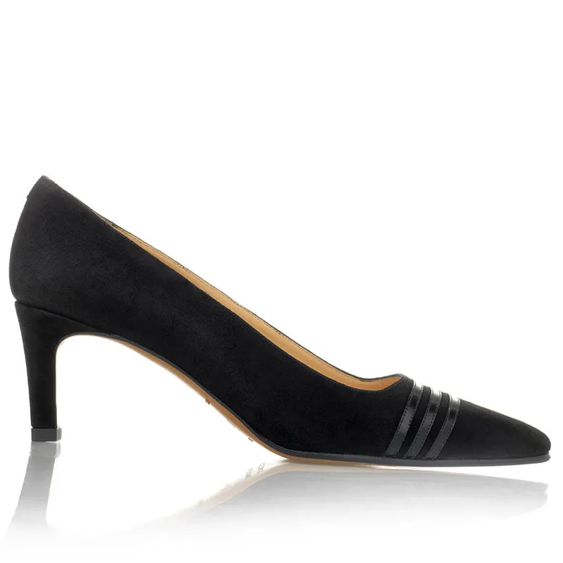 Bégum Paris Pentagone 3 escarpins velours noir talon 5,5 cm