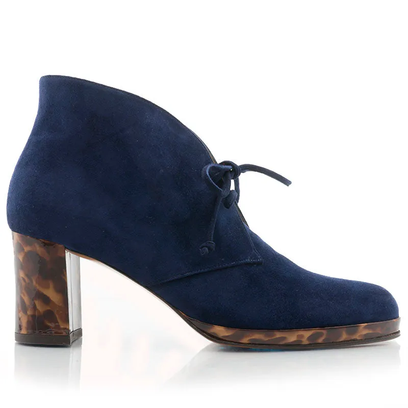 Bégum Paris Diane bottine marine vernis écaille 7 cm