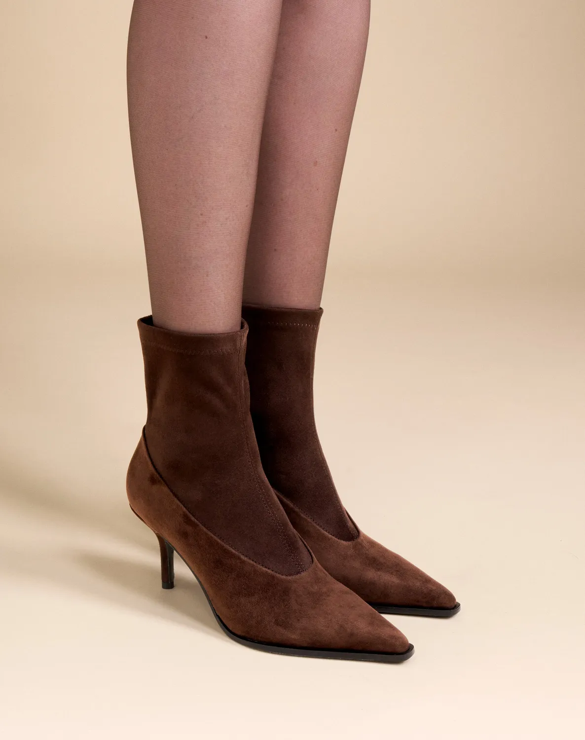 Mi/Mai Ando Chocolate bottines chocolat talon aiguille