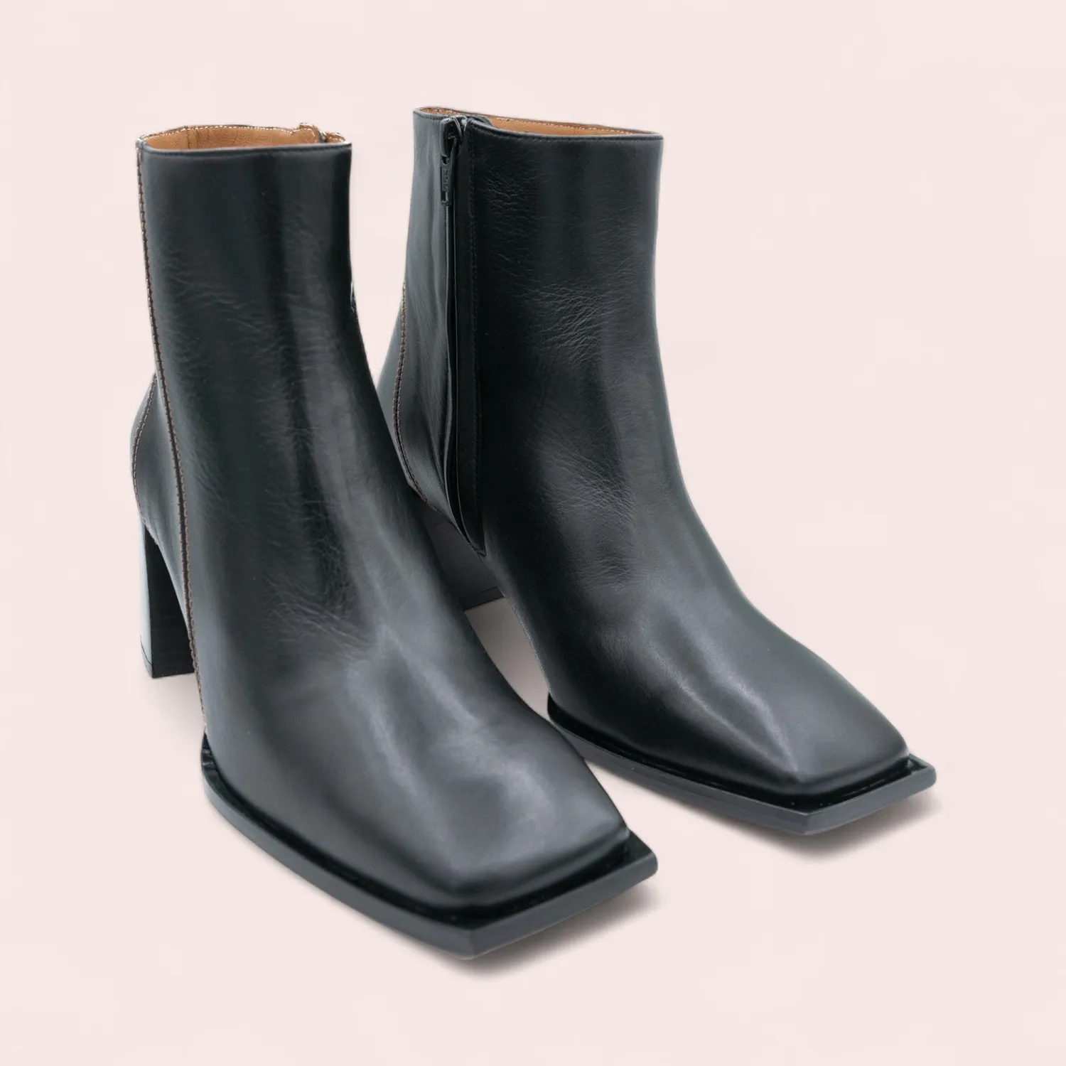 Karine Arabian SURREY bottine noire cuir talon 55 mm