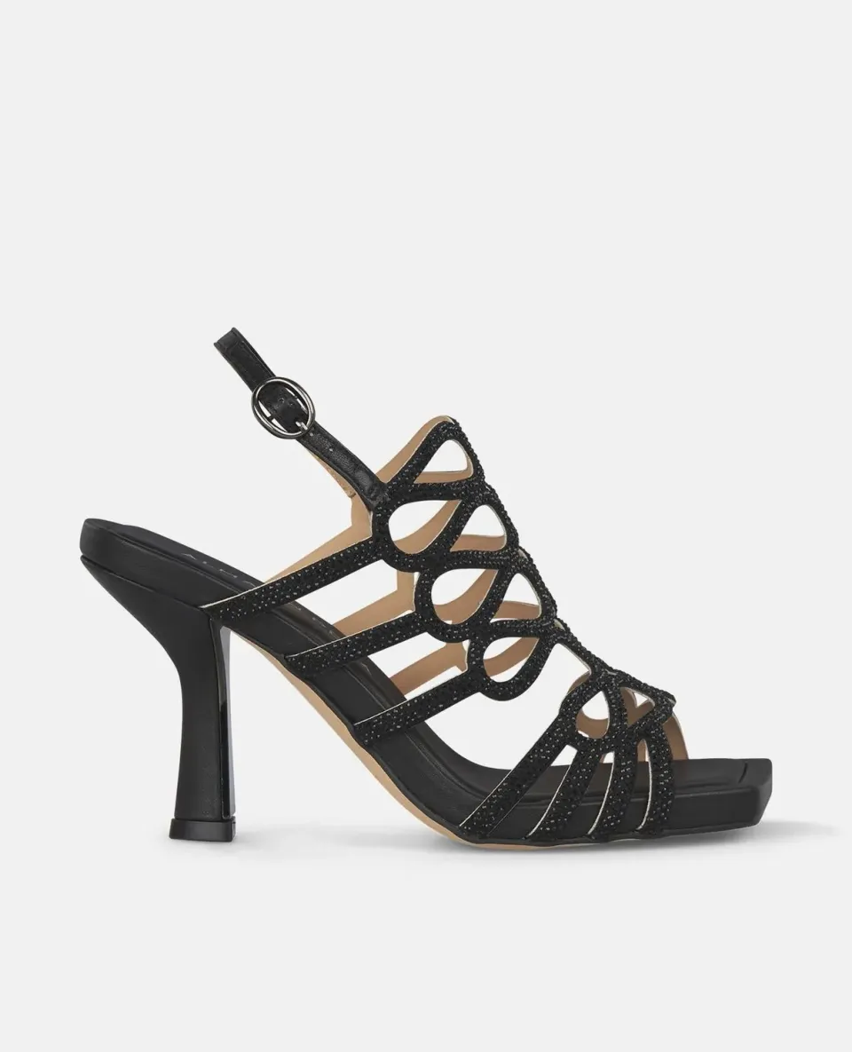 Alma en Pena I250080 sandales noires strass 9 cm