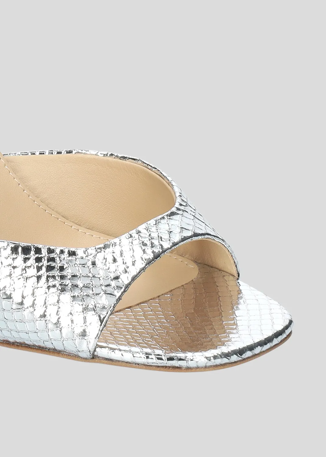 Lola Cruz Delila 85 sandales argent talon 8,5 cm
