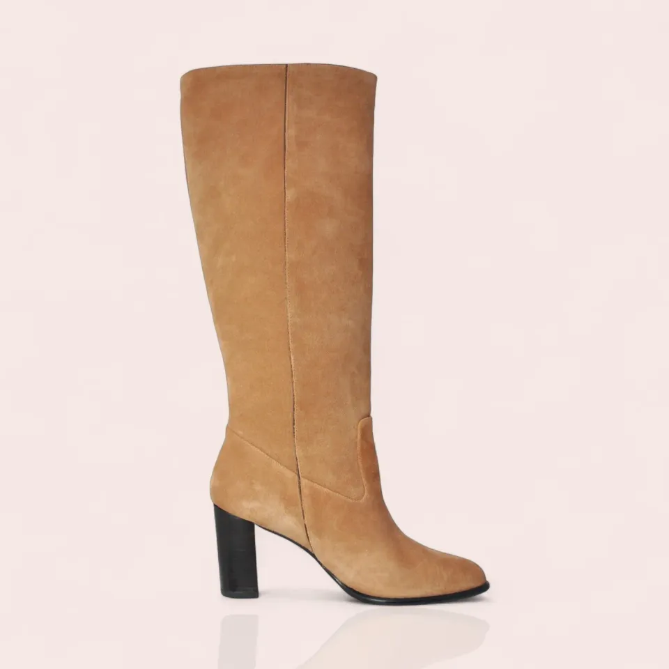 Karine Arabian Anne bottes cuir velours terracotta 36