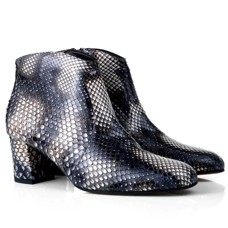 Bégum Paris Oxford python bottine talon 5 cm