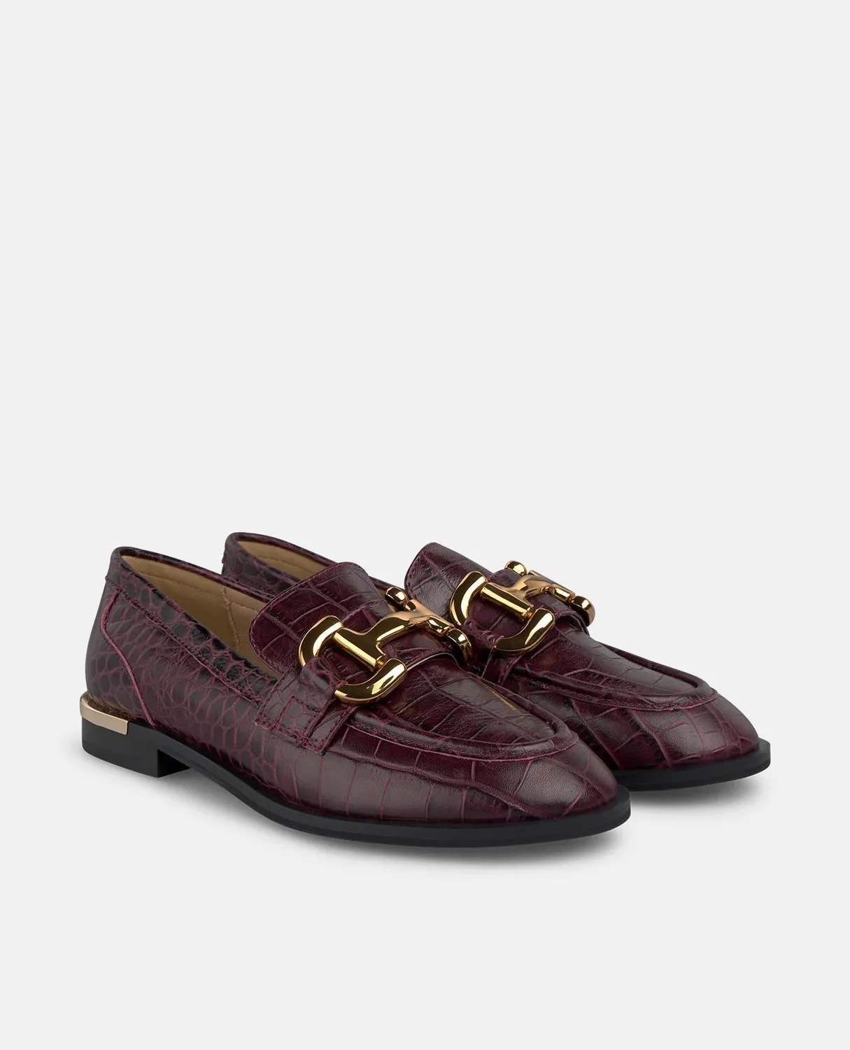 Alma en Pena I250208 mocassins cuir bordeaux mors