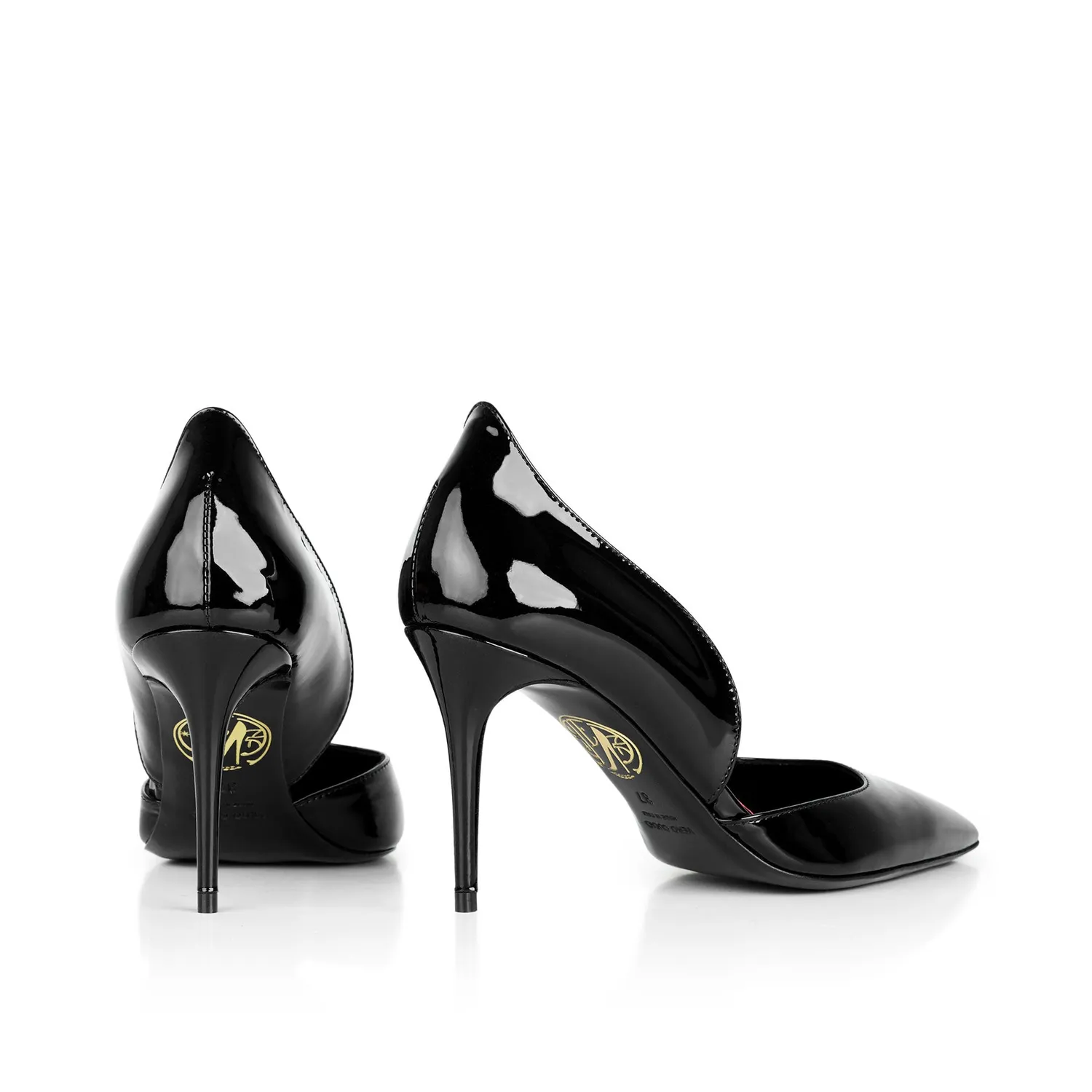 Maison Ernest Monica 85 escarpin noir cuir vernis