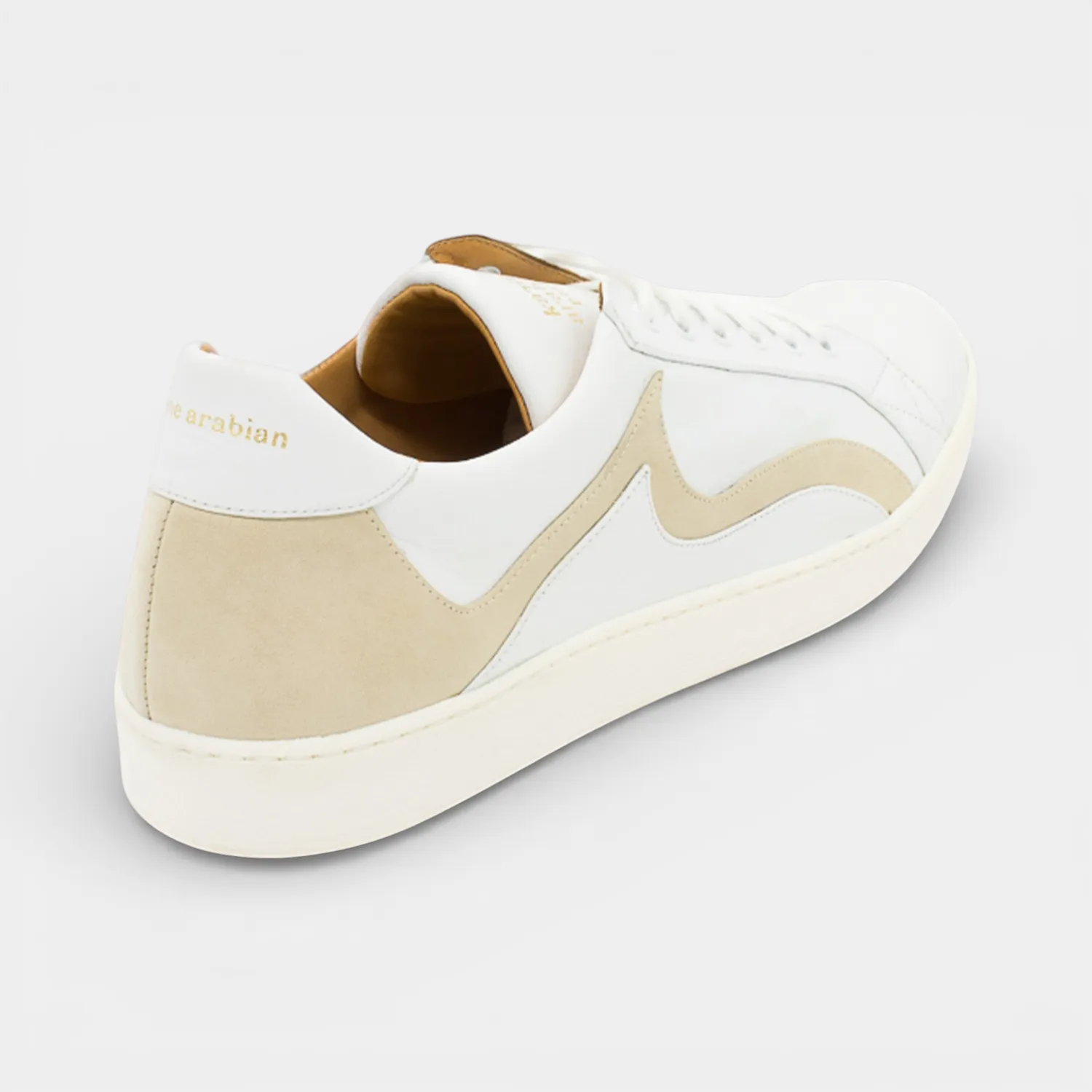 Karine Arabian NAD sneakers homme cuir blanc beige