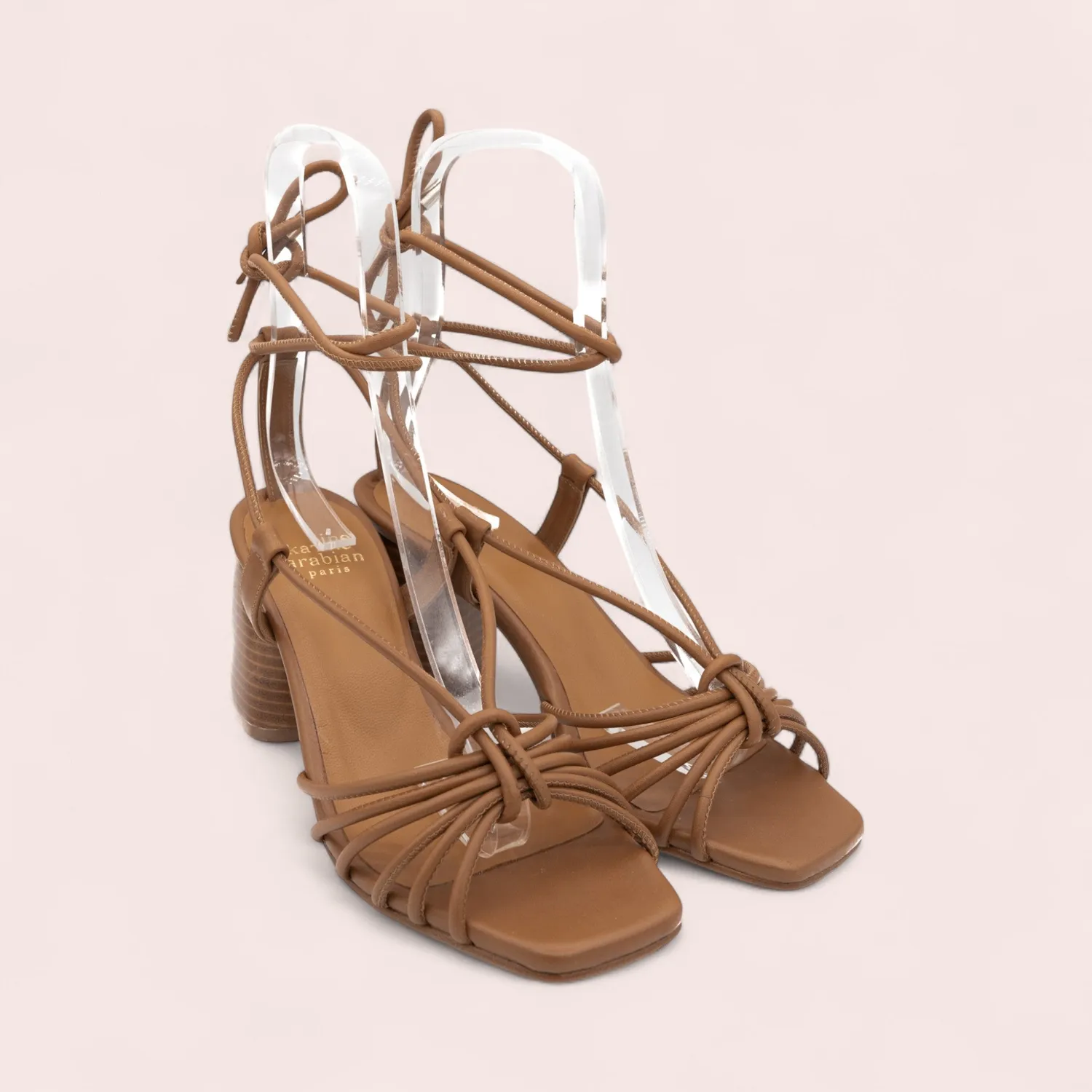 Karine Arabian Salina sandales cuir talon stable 80 mm