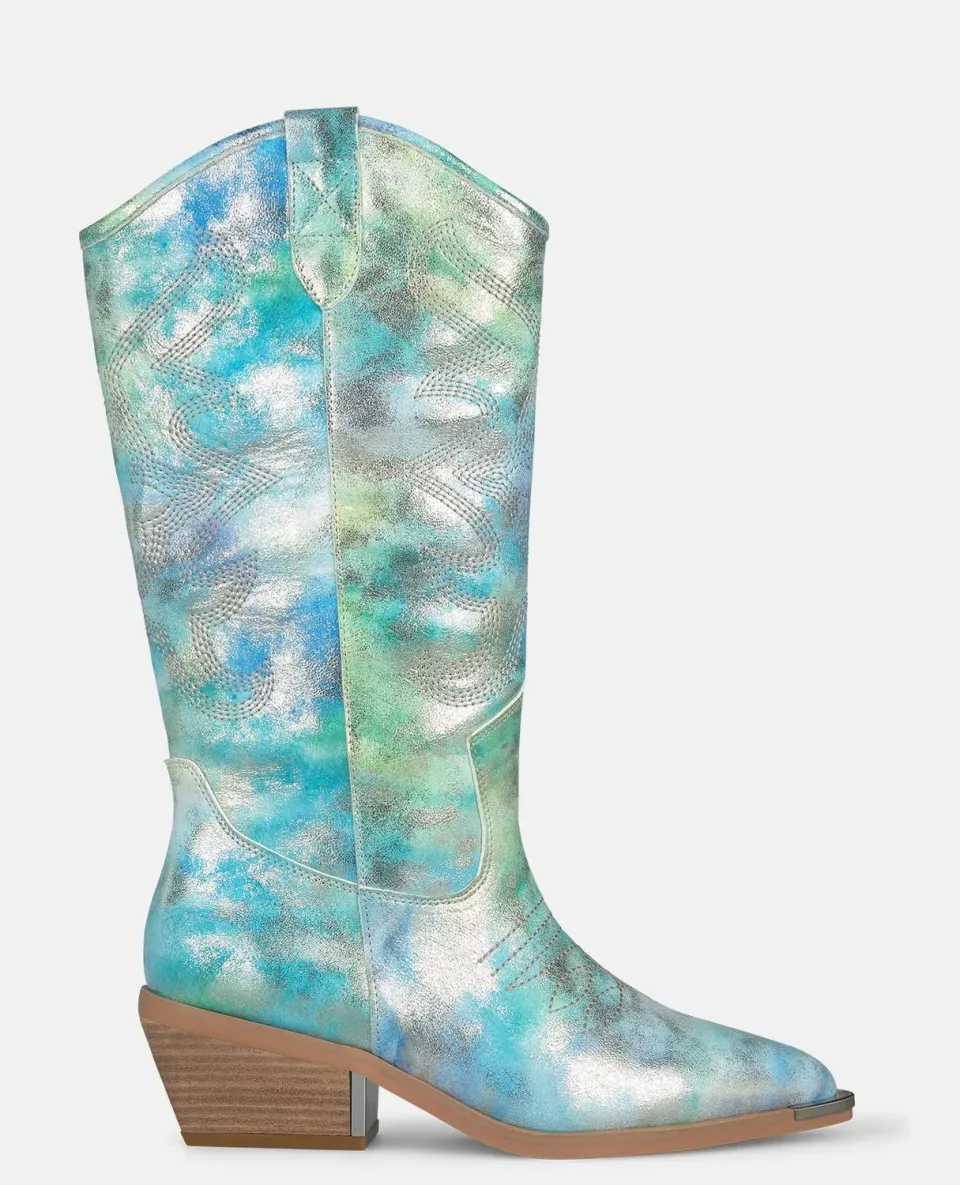 Alma en Pena V260254 bottes cowboy bleues 5 cm