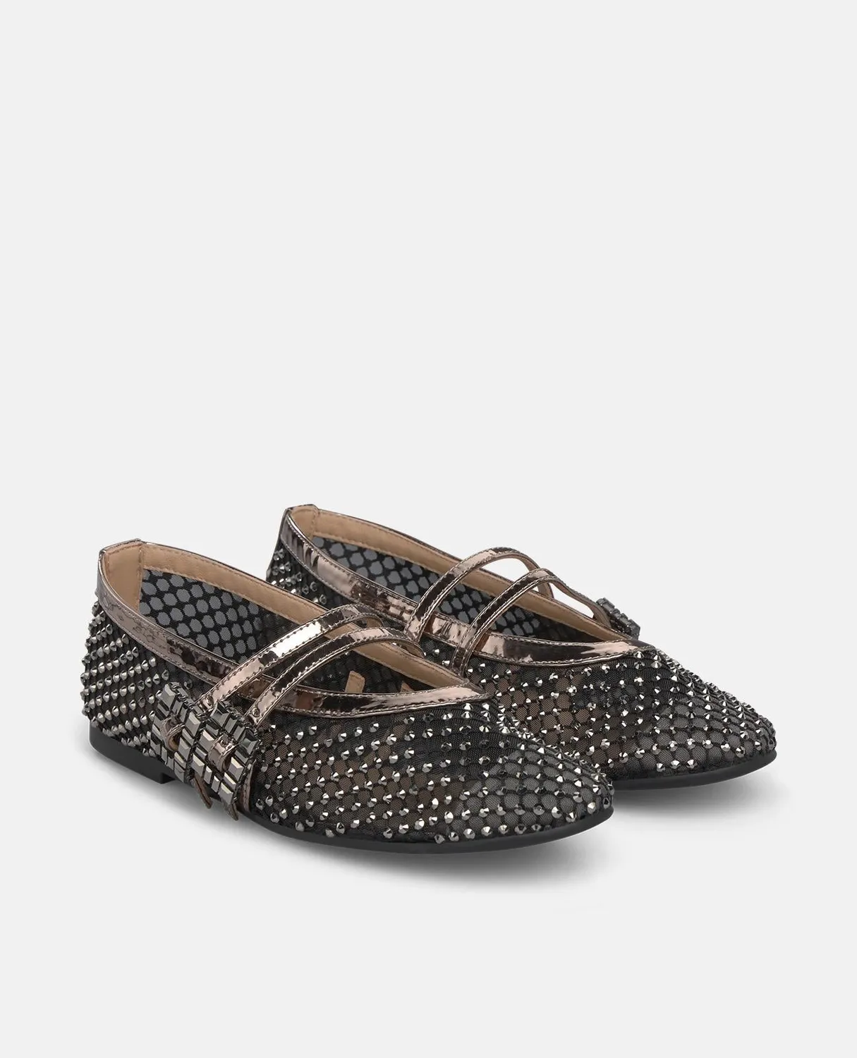 Alma en Pena I250185 ballerines argentées résille 0,8 cm
