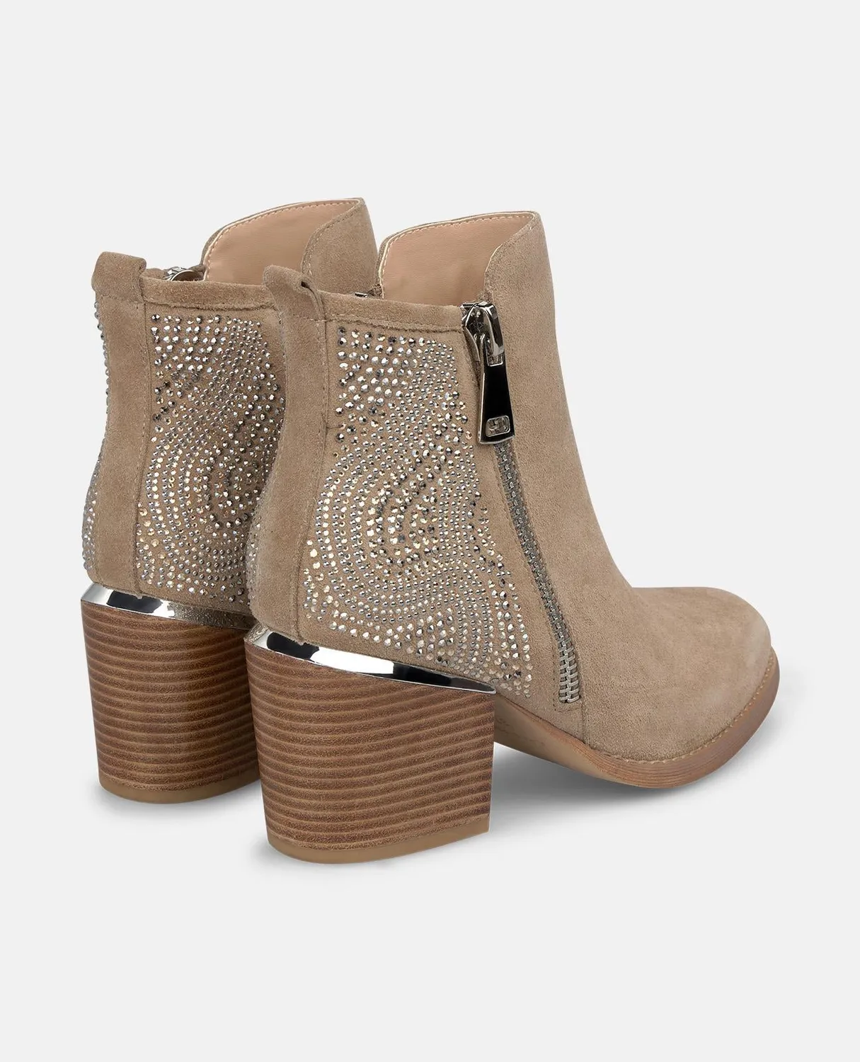 Alma en Pena I2652401C bottines daim vison talon 7,5 cm