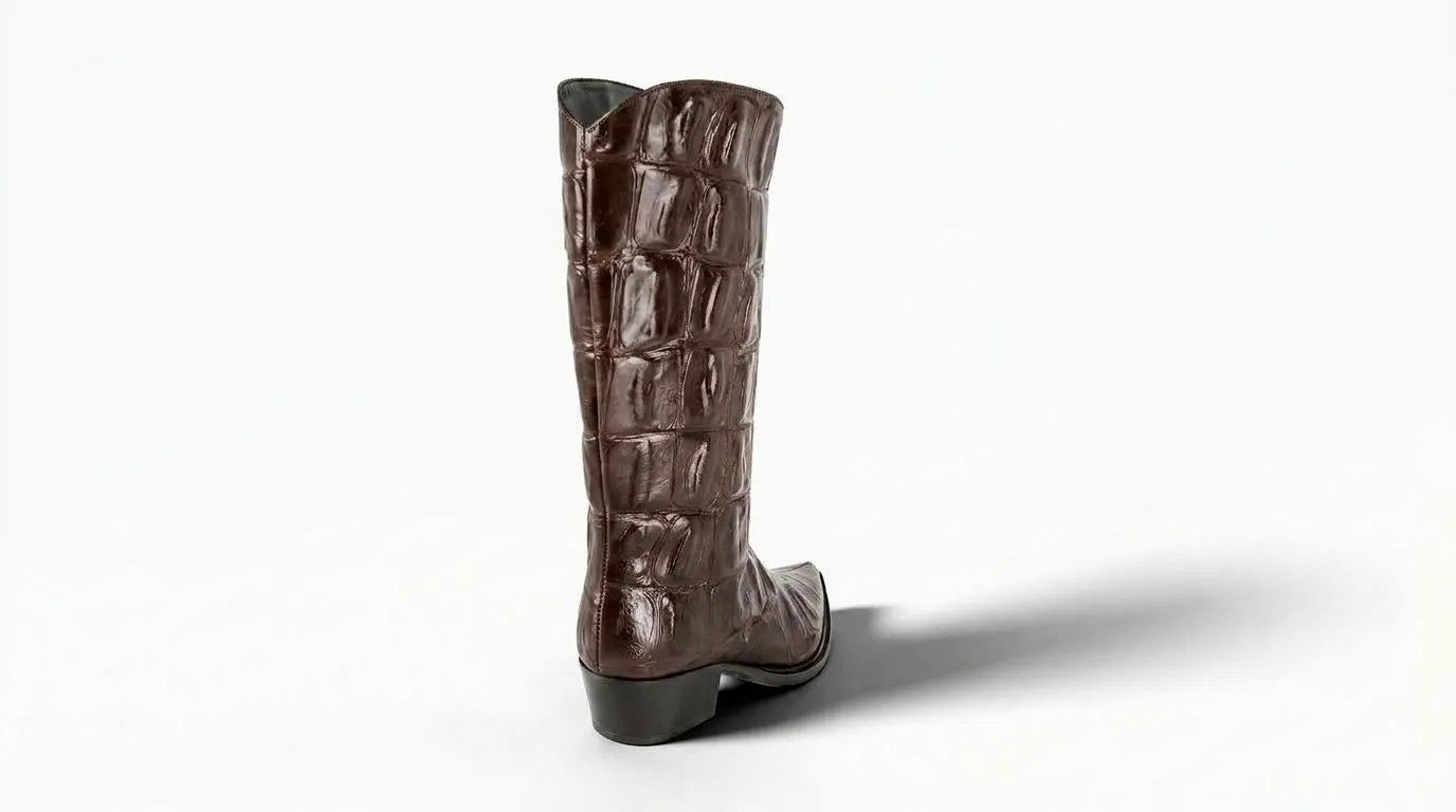 Matteo Pitti Ginevra botte cuir marron croco