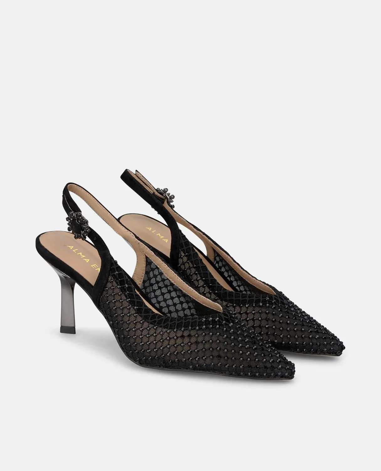 Alma en Pena I260270 escarpins maille noir talon 8 cm