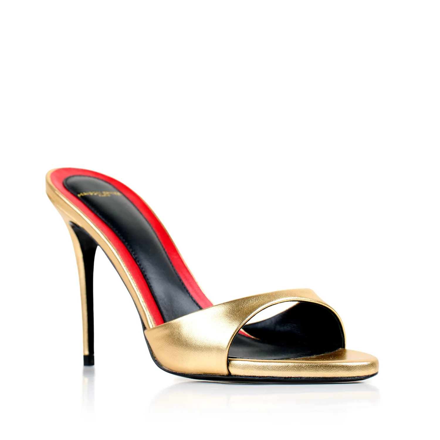 Maison Ernest Lidylle 100 mule or cuir mat
