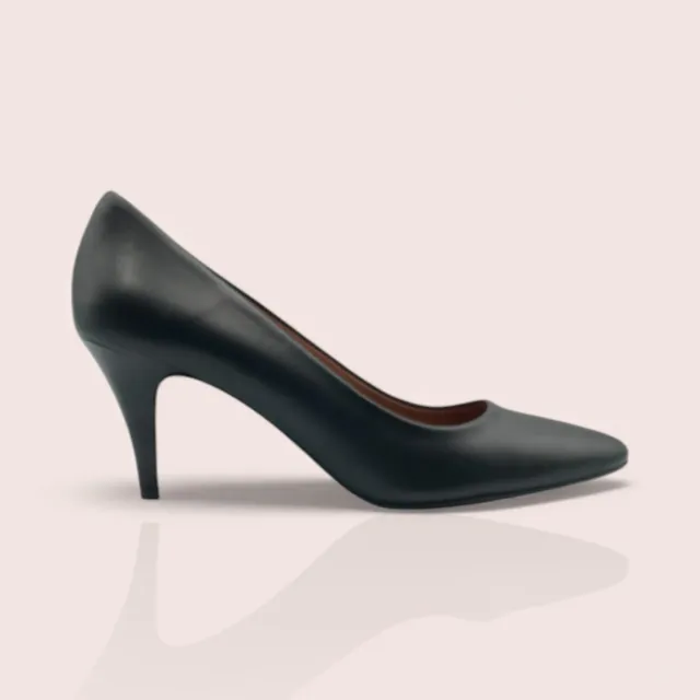 Karine Arabian Yeva escarpin cuir noir talon 65mm