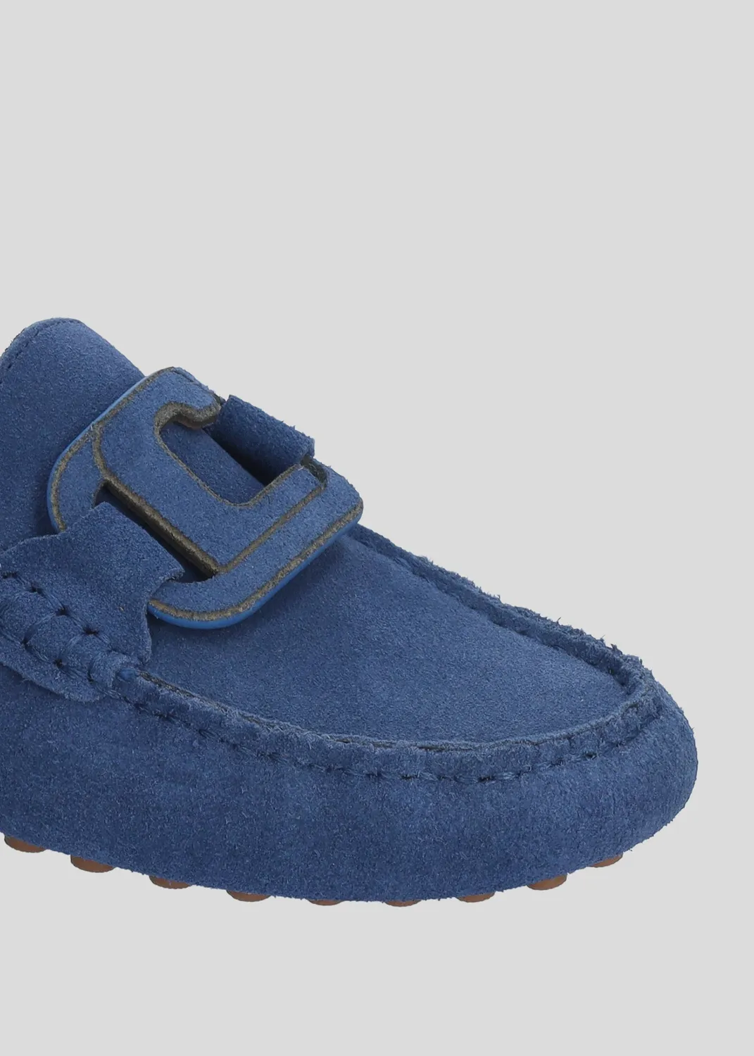 Lola Cruz Margarida mocassins marine cuir plat