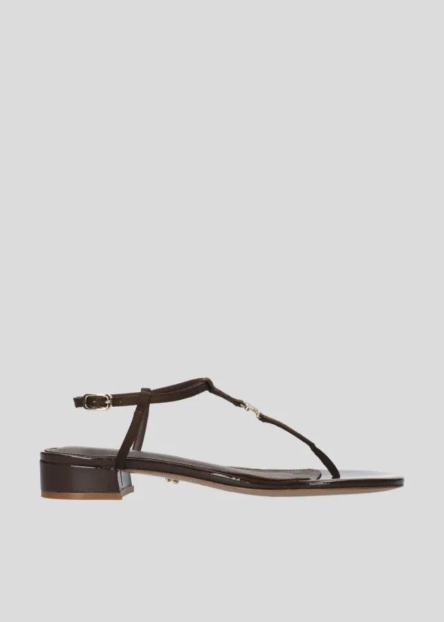 Lola Cruz June Flat sandales plates marron