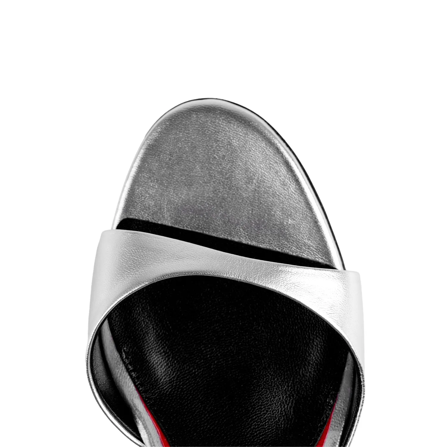 Maison Ernest Lidylle 85 mules argent cuir mat