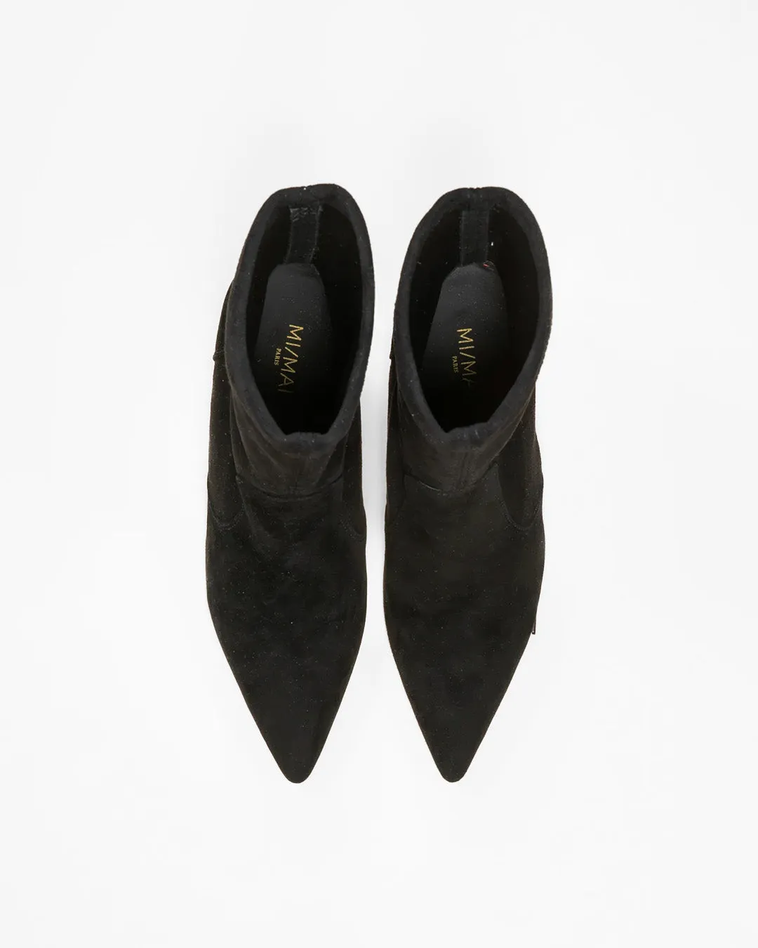 Mi/Mai Ophelia Black bottines noir daim bout pointu