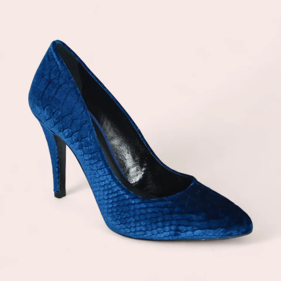 Karine Arabian Pump escarpins python bleu 36 talon 100mm