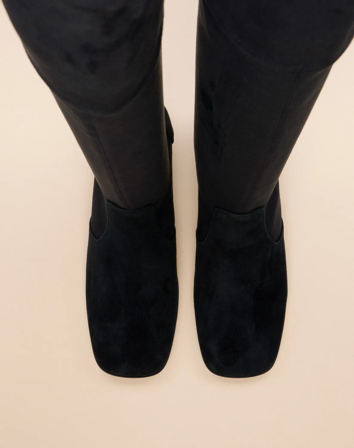 Mi/Mai Gae Low Black cuissardes noires talon 5cm