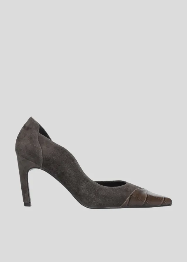 Lola Cruz Elle 85 escarpins gris talon 8,5 cm