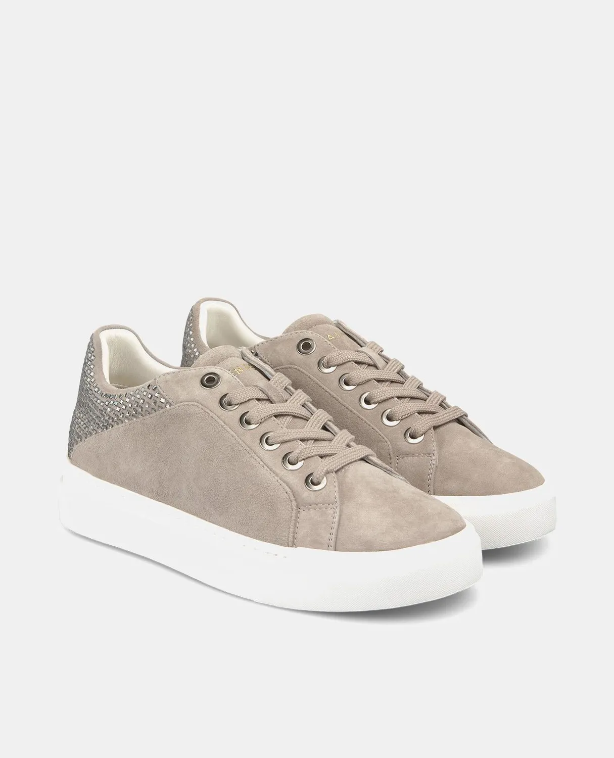 Alma en Pena I241206 sneaker taupe strass plateforme 3,8 cm