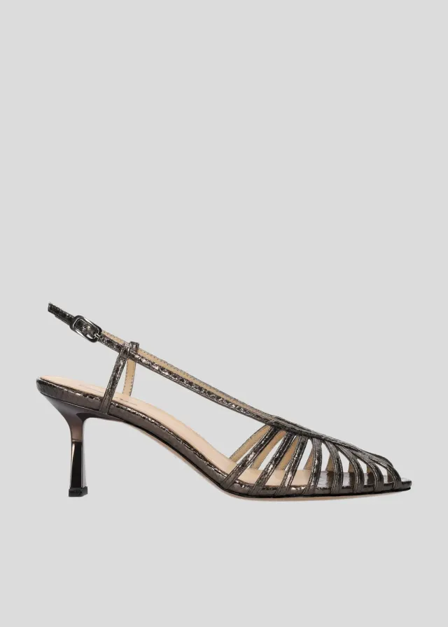 Lola Cruz Agata Sandal 65 sandales plomb talon 6,5 cm