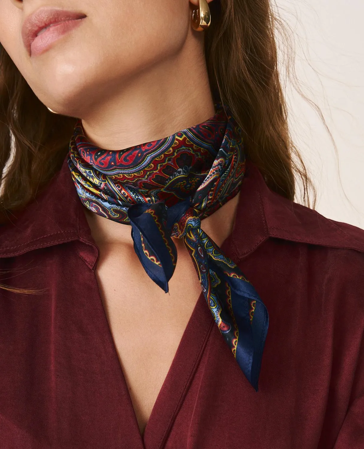 Alma en Pena I26AC002 foulard bleu marine polyester