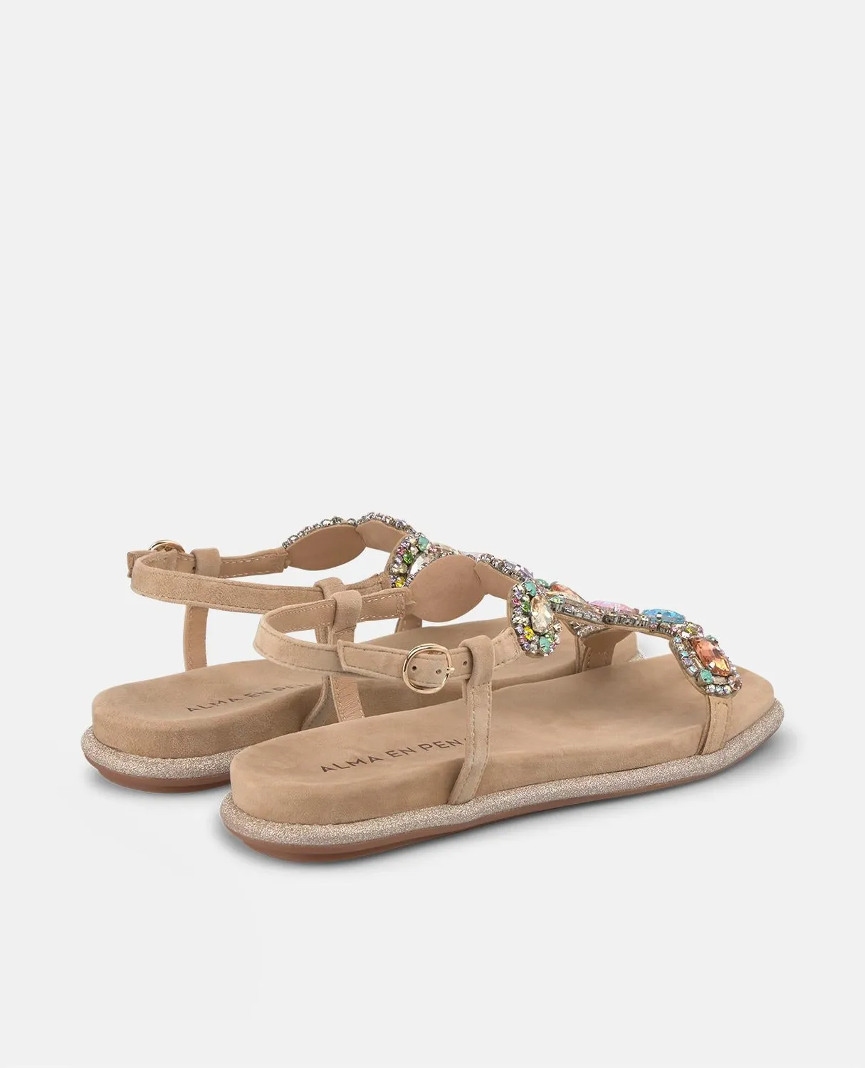 Alma en Pena V251601 sandales plates arena strass
