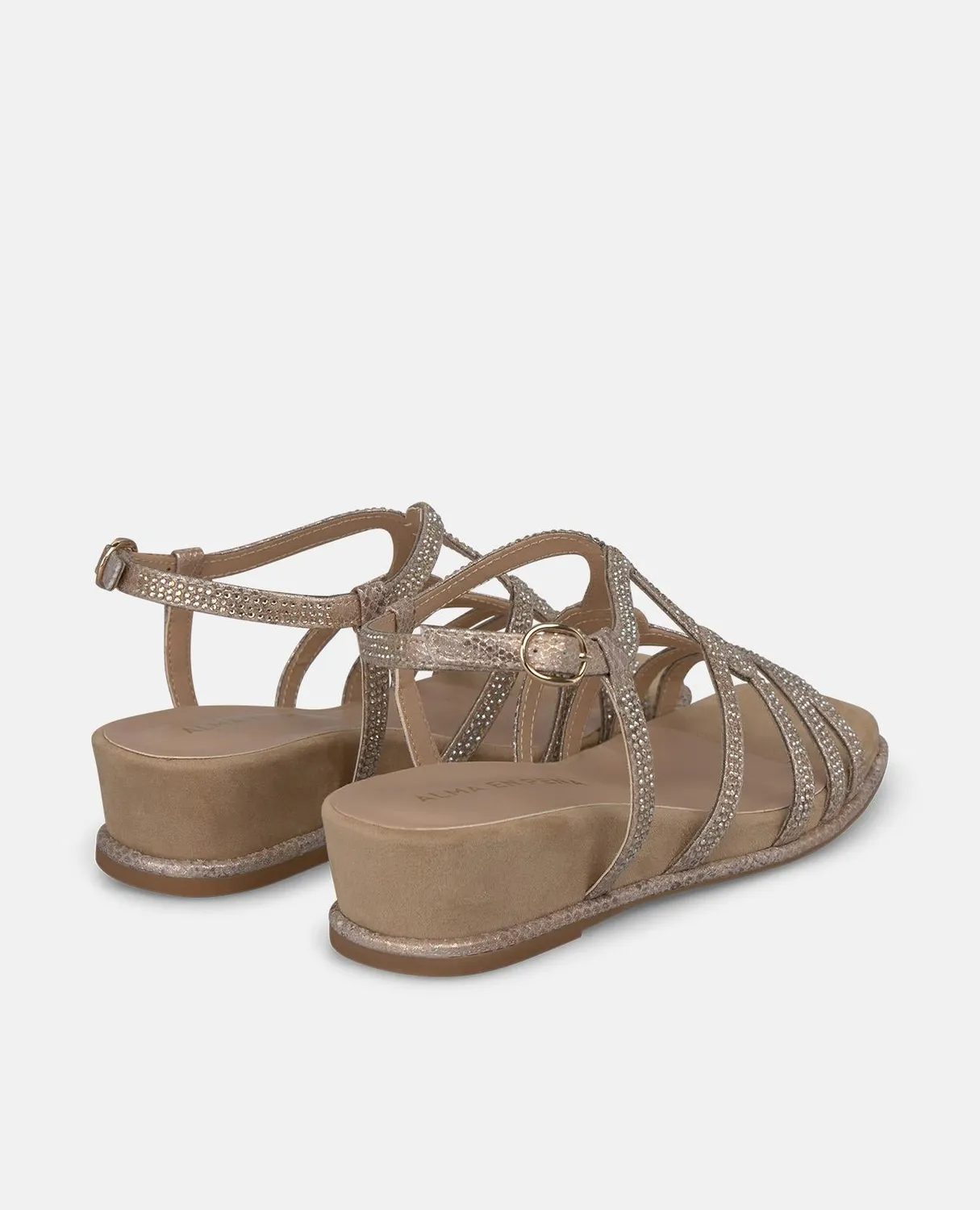 Alma en Pena V2651414 sandales compensées camel 4 cm