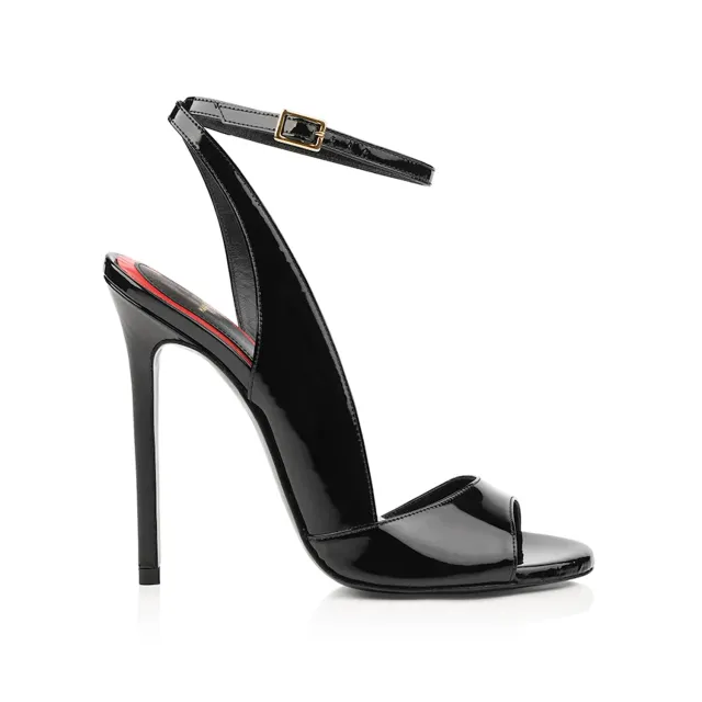Maison Ernest Flavien 120 sandales noir cuir vernis