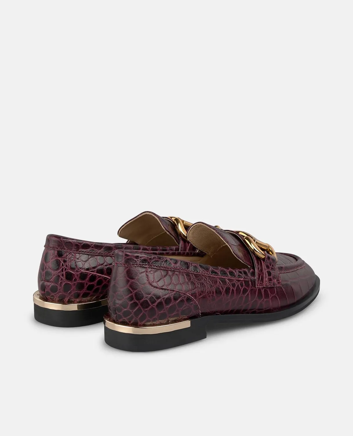 Alma en Pena I250208 mocassins cuir bordeaux mors