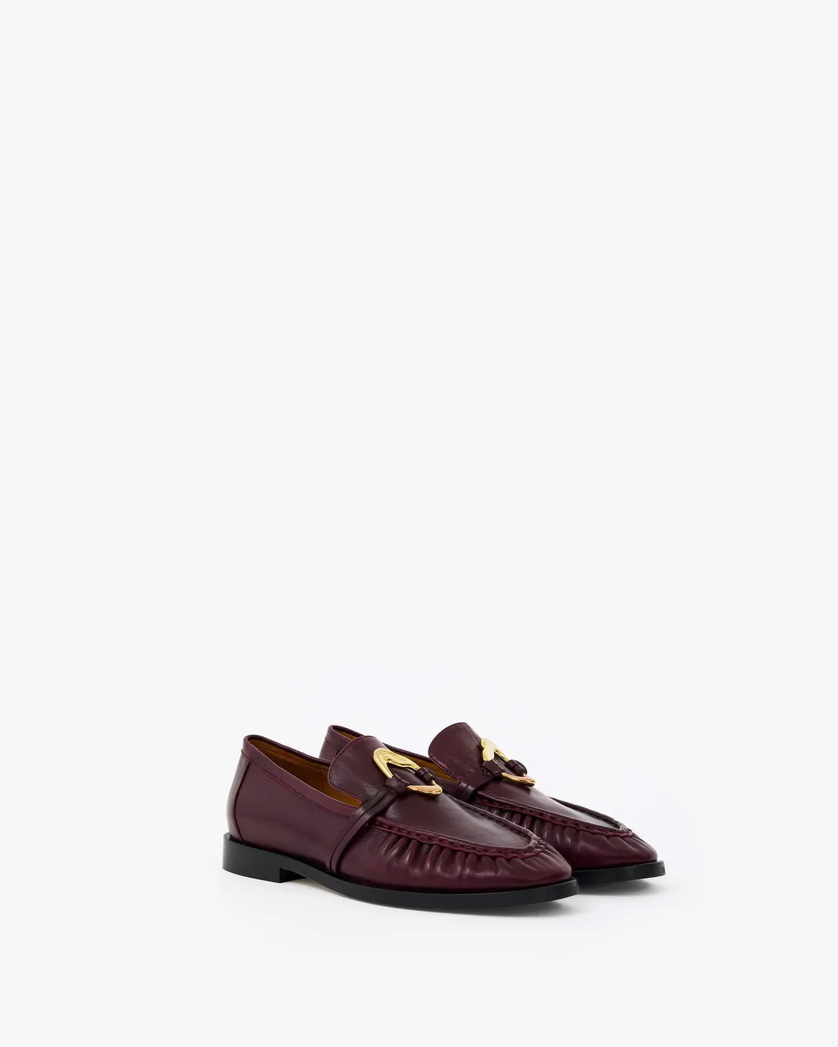 Mi/Mai Orso Burgundy Melt mocassins cuir bordeaux bijou