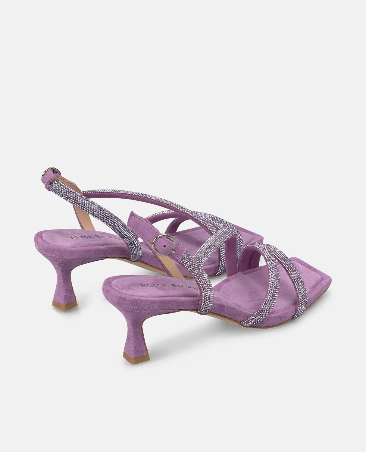 Alma en Pena V250860 sandales violet strass talon 6 cm