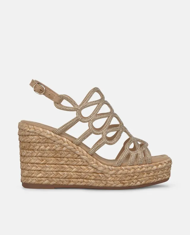 Alma en Pena V2651111 sandales compensées beige 9 cm