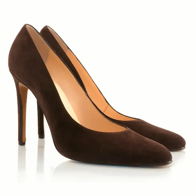 Bégum Paris Trapèze escarpin chocolat talon 10,5 cm