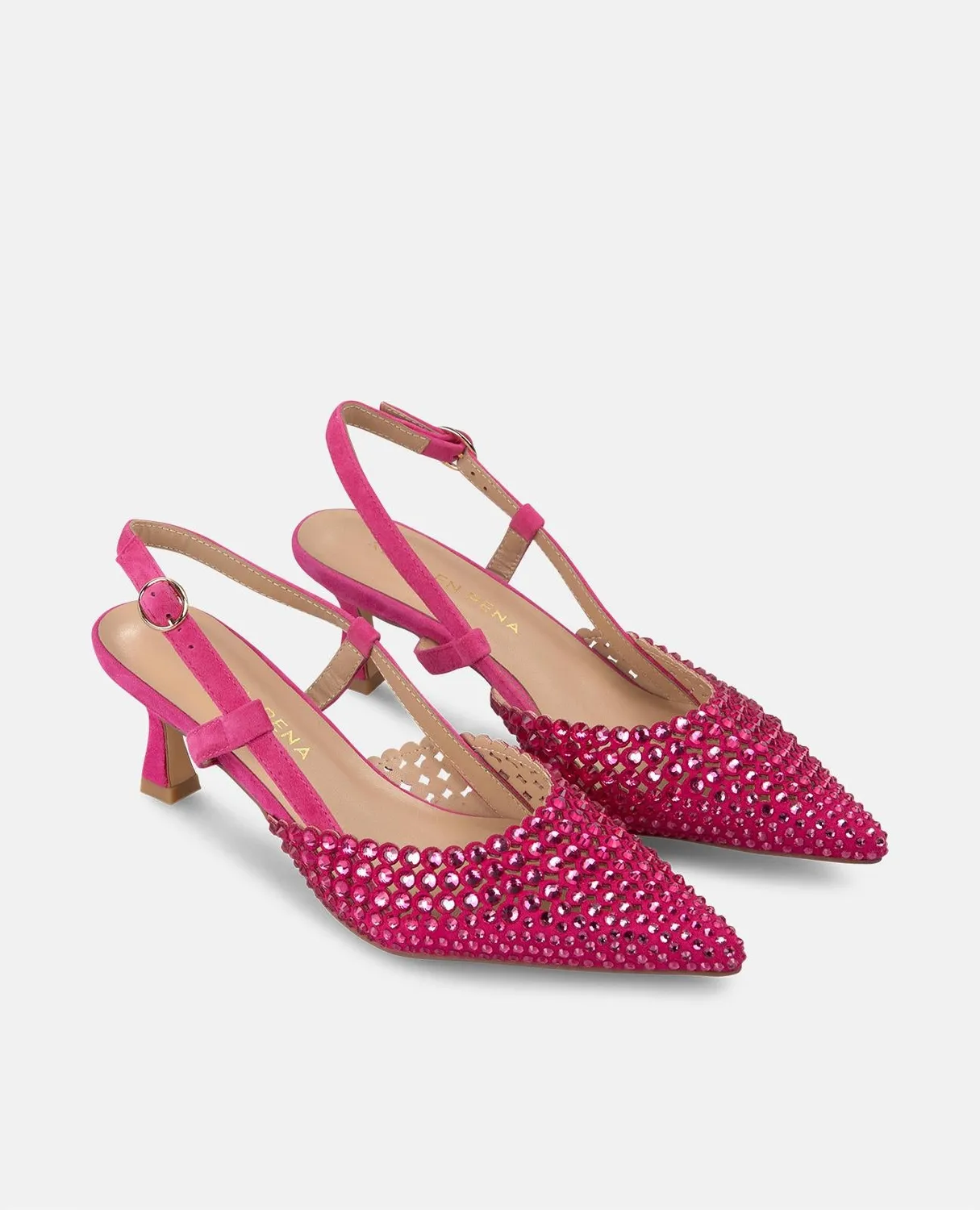Alma en Pena V250662 slingbacks textile fuchsia 6 cm