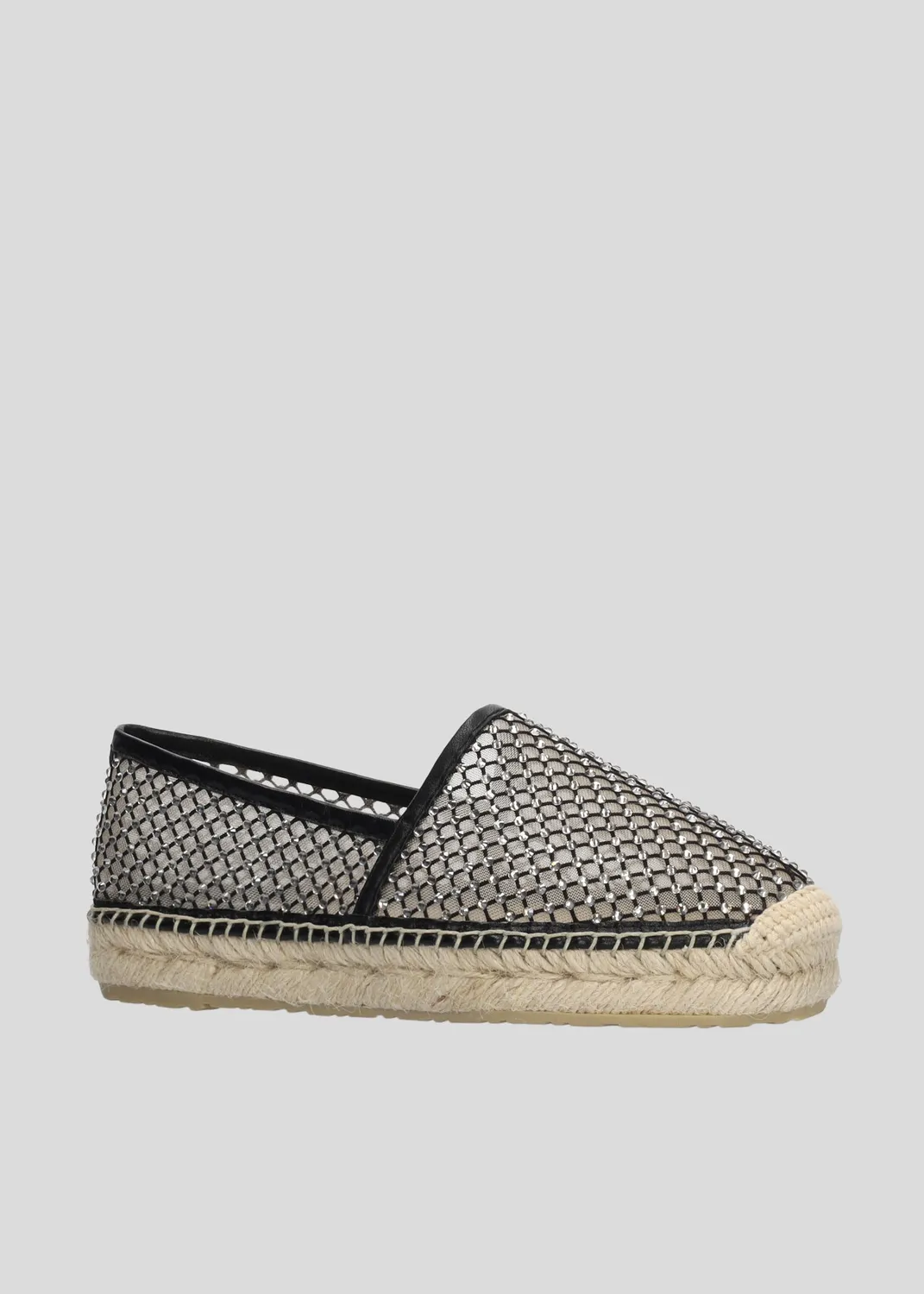 Lola Cruz Carmen espadrilles sandales plates noir